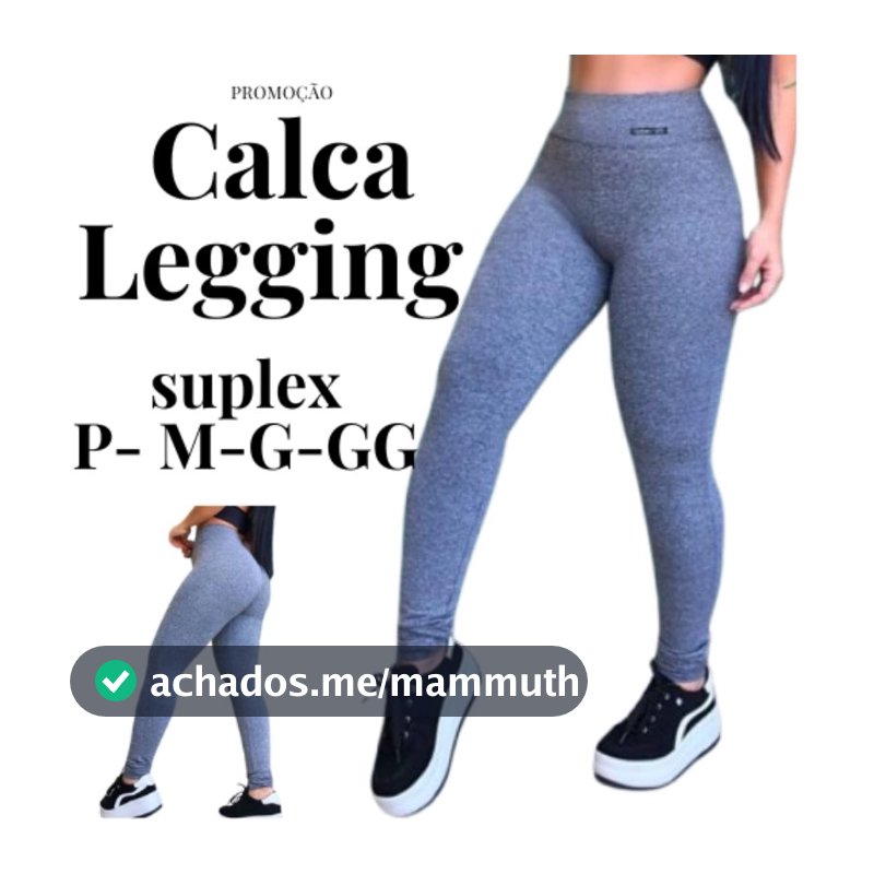 Calça legging feminina lisa fitnes academia cintura alta básica esporte ginástica