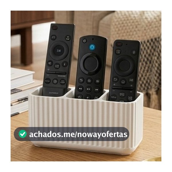 Porta Controle Remoto Decorativo Organizador de Mesa para Sala  Quarto  TV Ar Condicionado Rack Estante