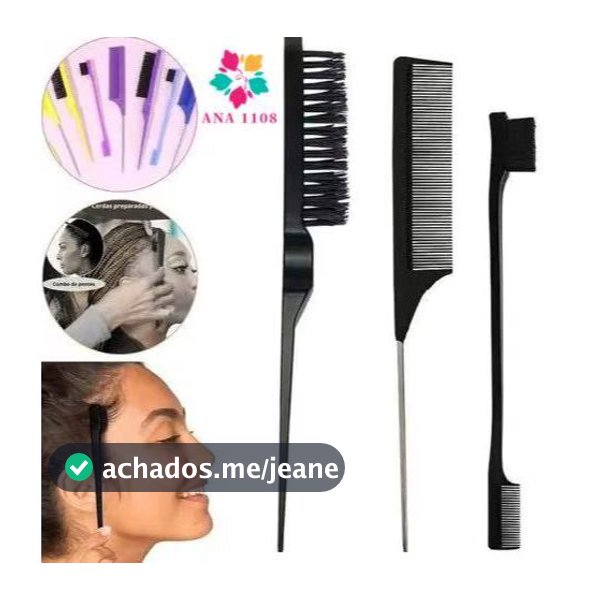 ANA1108 Kit de Pente para Cabelo com 03 Unidades