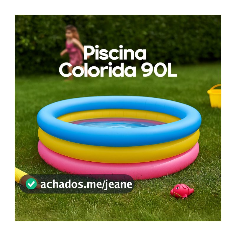 Piscina Infantil Inflável 90 Litros Redonda Bebê Criança Verão