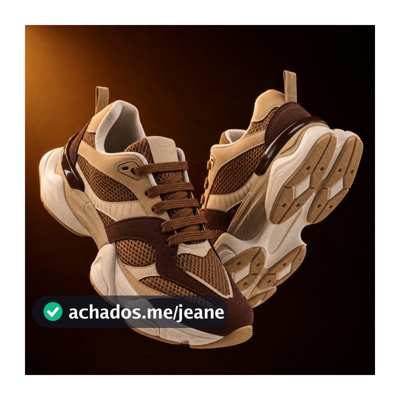 Tênis Feminino VILI AURA Chunky Dad Sneaker Casual Academia Confortável Solado Alto 4 cm