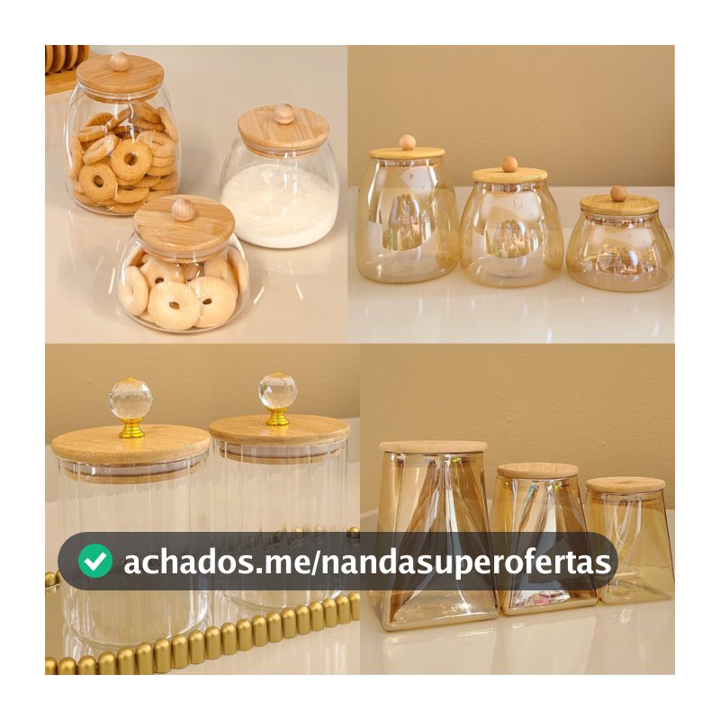Crie Seu Kit de Potes Hermético para Mantimentos e Organizador de Cozinha Dispensa Armário MODELOS DIVERSOS