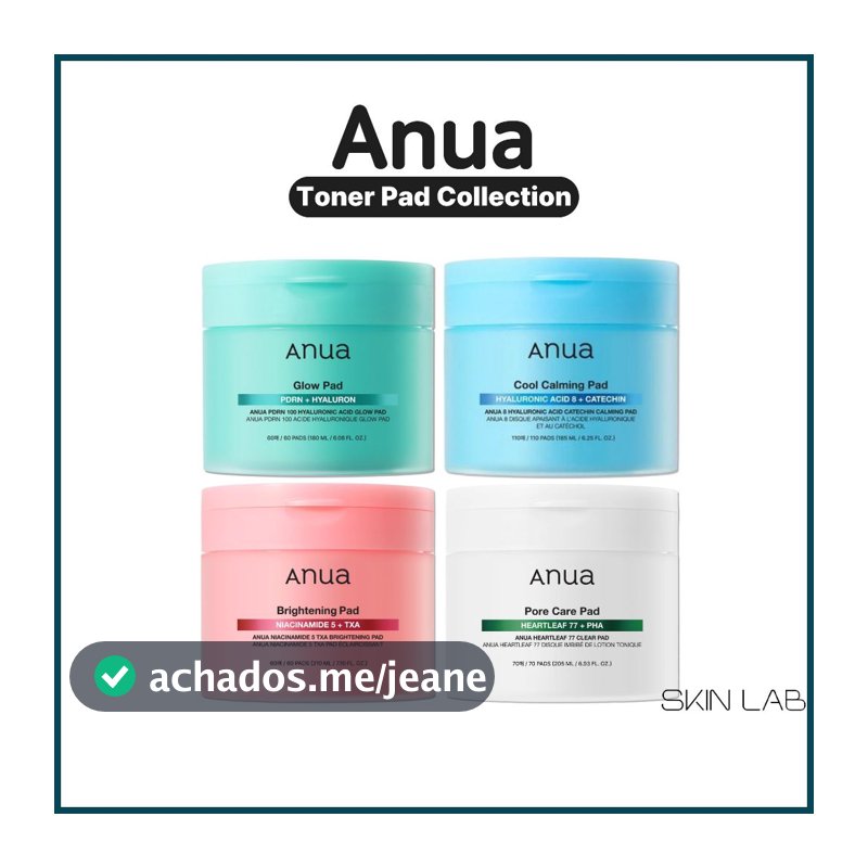 [Anua] Toner Pad Collection Discos de Algodão Toner Hidratante Iluminador Poros (Niacinamide TXA / PDRN / Heartleaf)