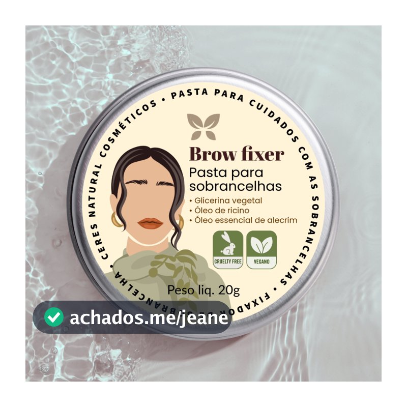 Brow Fixer Pastiha Sobrancelha Efeito Brow Lamination + Crescimento Natural Ricino e Alecrim