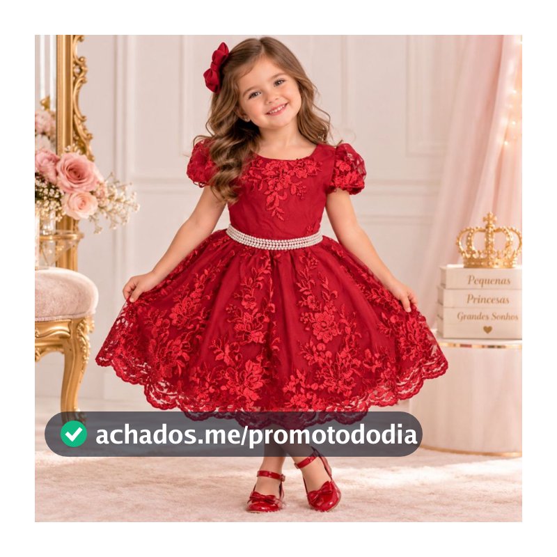 Vestido infantil menina Vestido feminino infantil Vestido Infantil aniversario luxo 1 ao 10