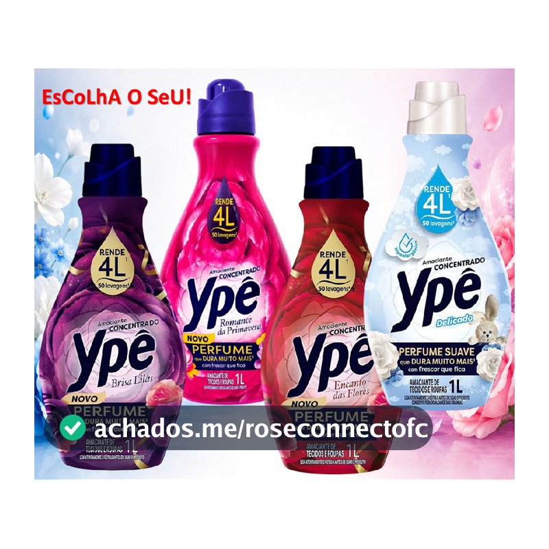Amaciante Concentrado YPÊ  1 Litro   Escolha o Seu: