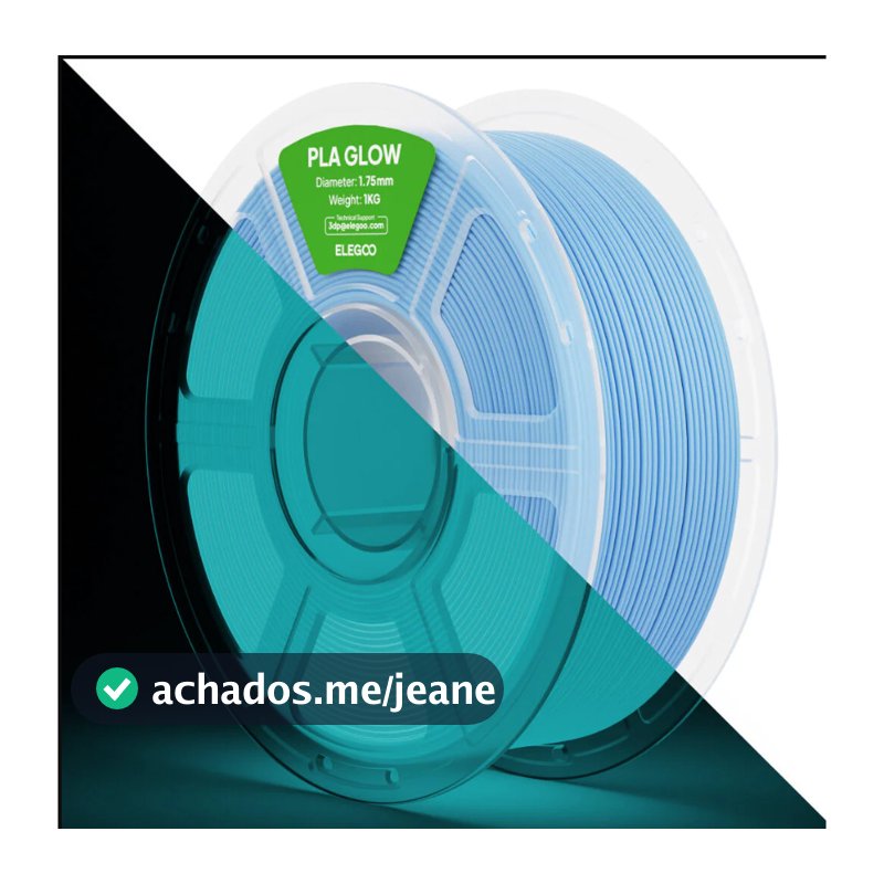 Filamento Elegoo PLA Glow Brilha no Escuro 1.75mm 1Kg