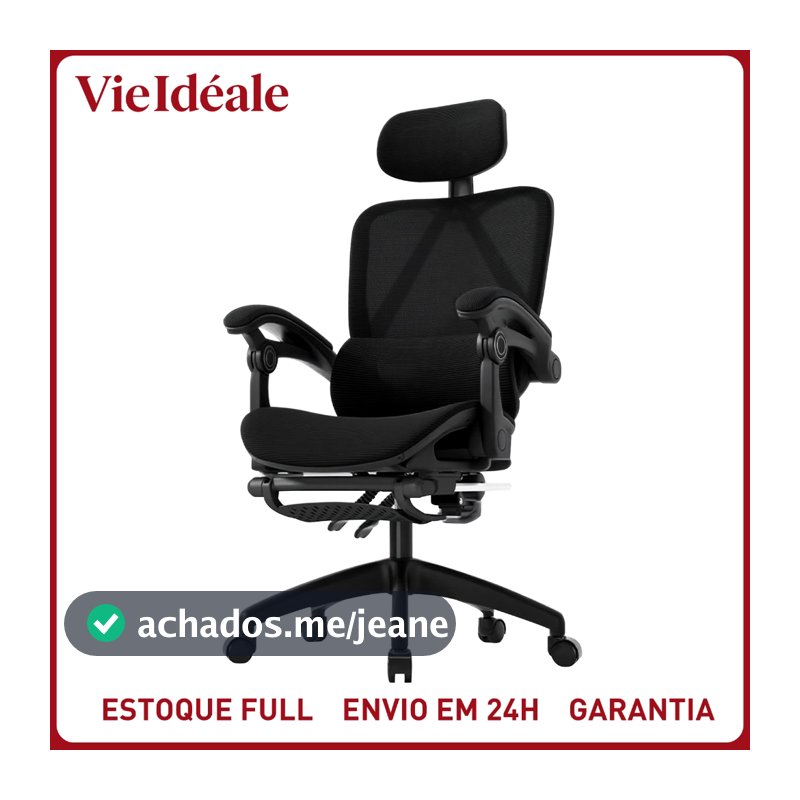 Cadeira Gamer Ergonômica Escritório Ajustável com Apoio Lombar e Pescoço, Tecido Respirável, 4 Alturas, Suporta 150kg