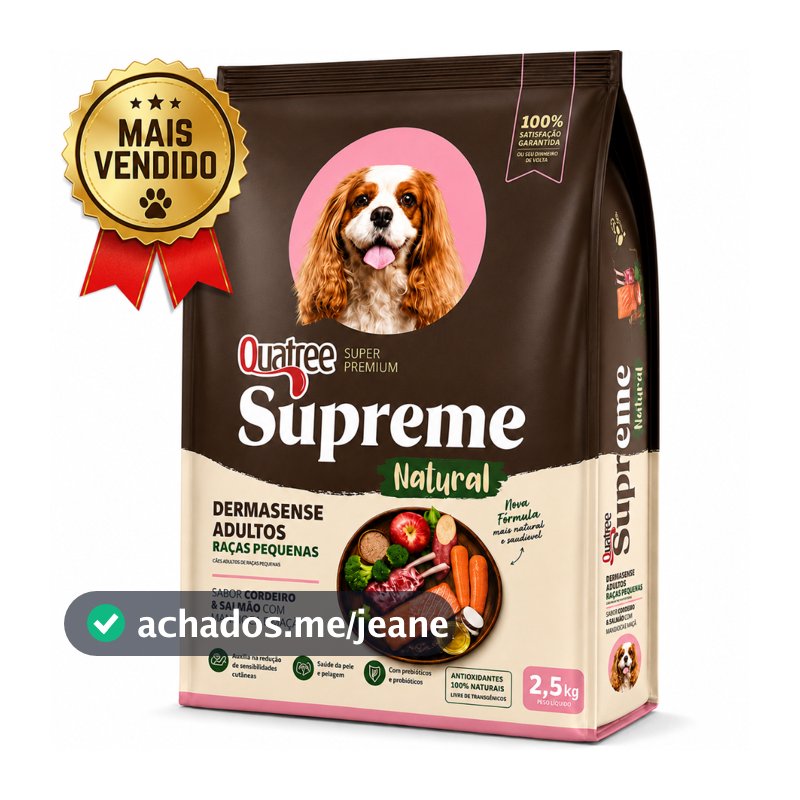 Ração Quatree Supreme Dermato Dermasense Para Cães Adultos Raças Pequenas 2,5kg