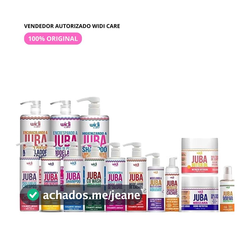 Linha Juba Widi Care – Escolha Seus Produtos e Crie Seu Kit