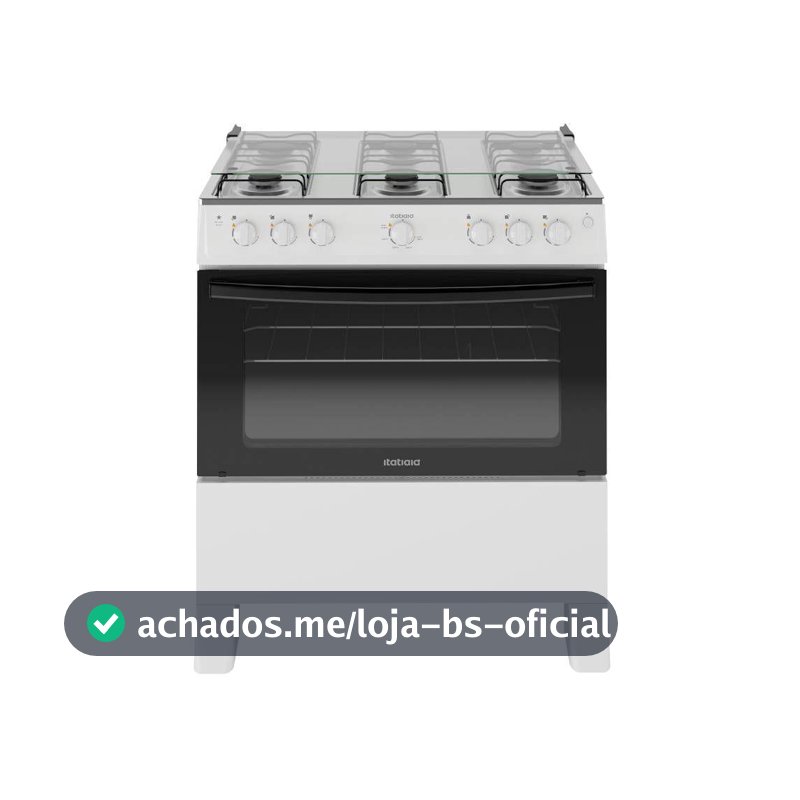 Fogão Itatiaia Star New Piso 6 Bocas Branco Mesa de Inox Bivolt 3700000473