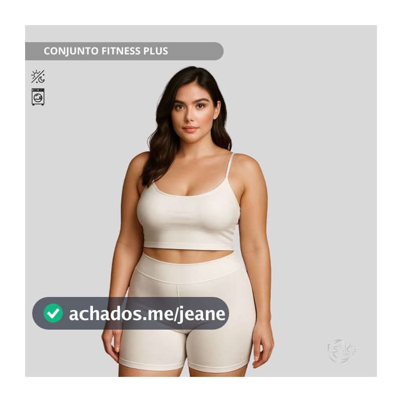 Conjunto Fitness Básico Casual Top e Short Em Suplex Com Bojo Removível E Forro Interno