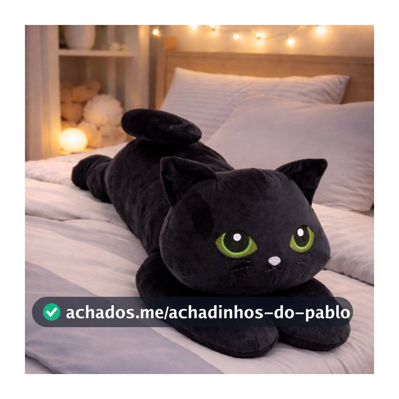 Gato De Pelúcia Gigante Grande Super Macio Infantil