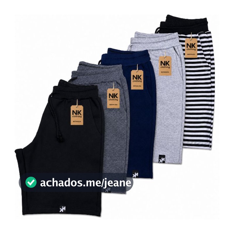 Kit 3 e 5 Bermuda Moletom com amarração e elástico Masculina Short Academia Treino bolso fundo