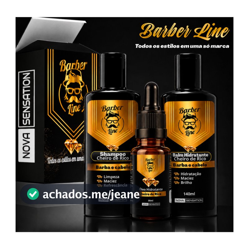 Kit barba Balm Shampoo Óleo Cheiro De Rico