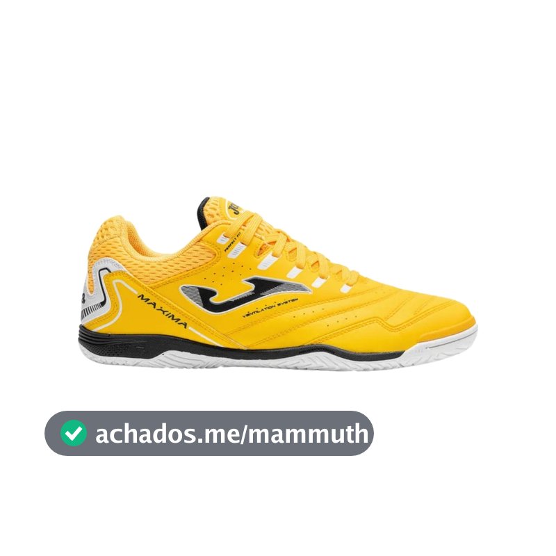 Chuteira Futsal Joma Máxima Amarelo Adulto Masculino Indoor Original
