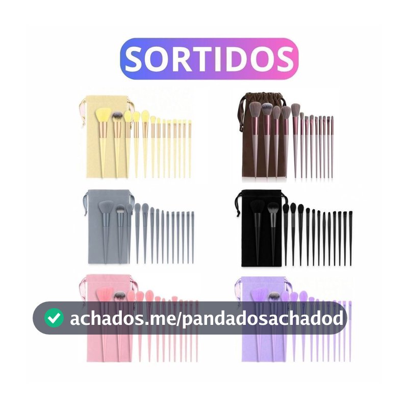 Conjunto 13 Peças Pincéis de Maquiagem com Estojo de - Novo Pronta Entrega Qualidade Superior