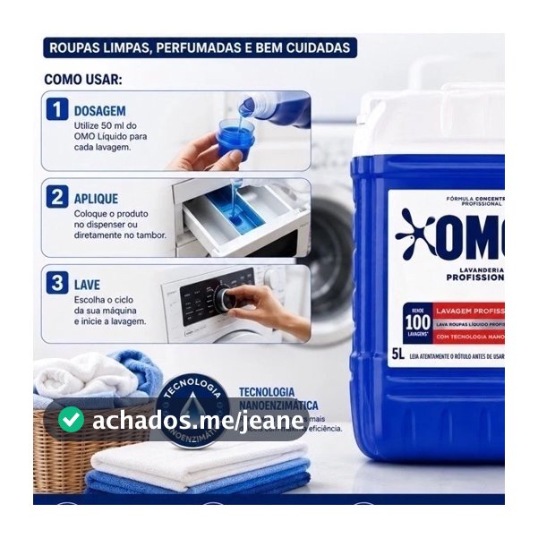Sabão Liquido Om0 Lavagem Perfeita 5 Litros Envio Imediato