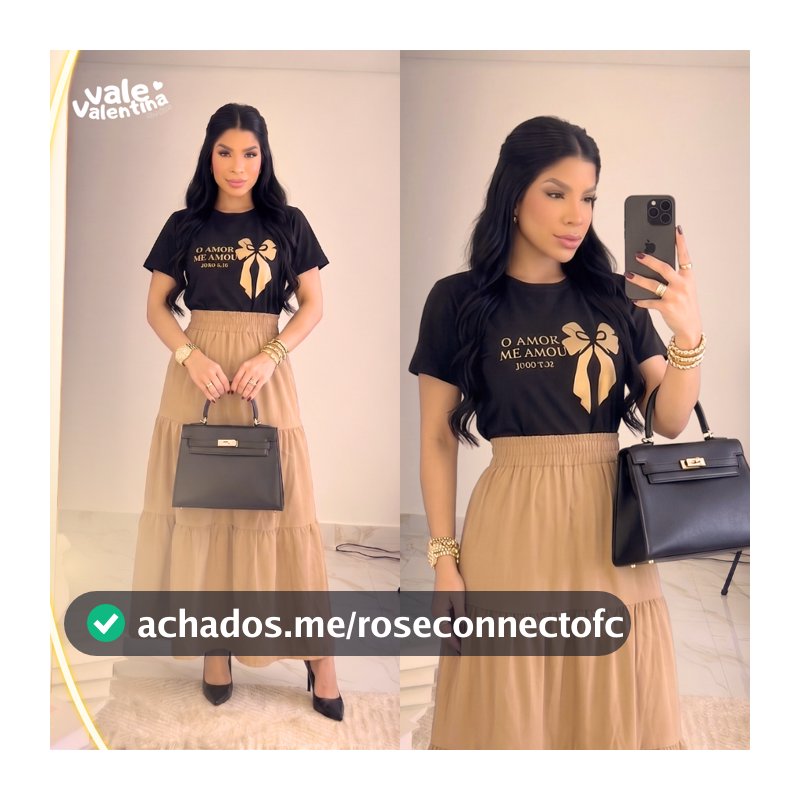 Conjunto Feminino Evangélico Alfaiataria Modesta | Saia longa+ Blusa 100% Algodão | Elegante, Chic, Culto e Dia