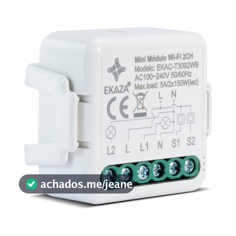 Ekaza Interruptor Mini Módulo Relé Wifi Inteligente Paralero Tuya Smart Life Alexa Google