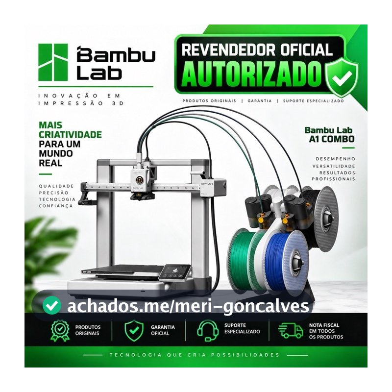 BAMBULAB A1 COMBO – NOVA OFICIAL E NOTA FISCAL bivolt