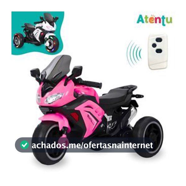 Mini Moto Elétrica Infantil Motinha Triciclo com Luz e Som Bateria 6v Recarregável