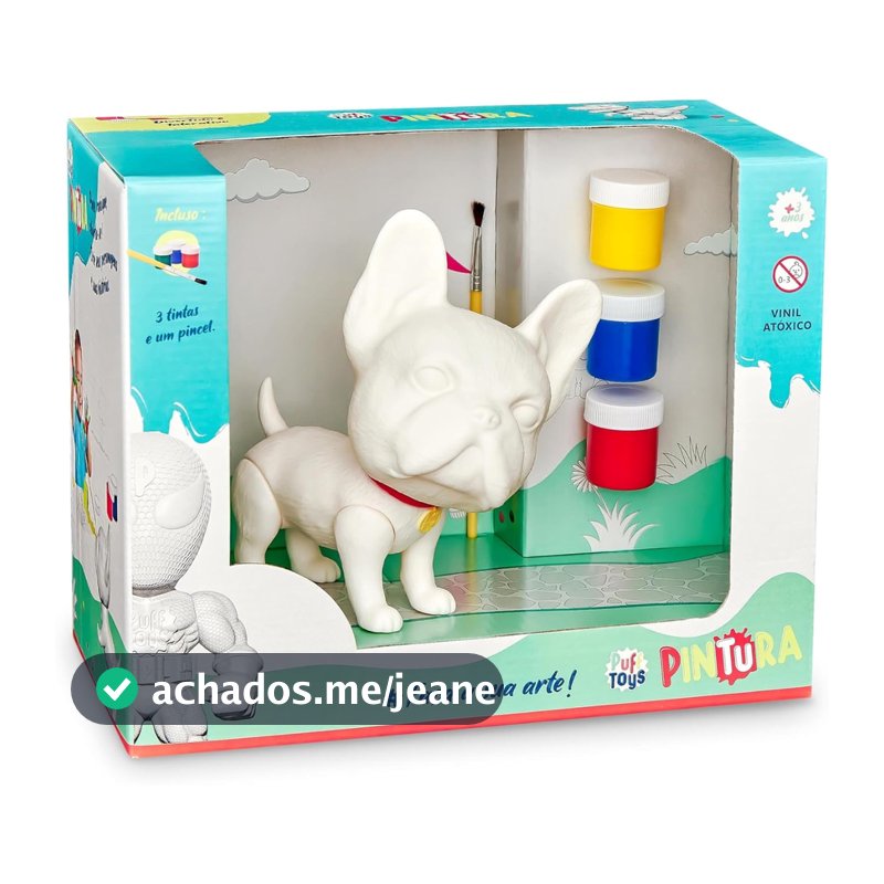 Brinquedo para Pintar Cachorrinho de Colorir Eddie Acima de 3 Anos