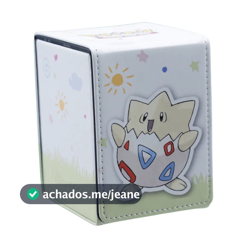 DECK BOX MAGNÉTICA PREMIUM TOGEPI ULTRA PRO CENTRAL ACESSÓRIOS 100 CARTAS POKÉMON TCG CARD FLIP POKE