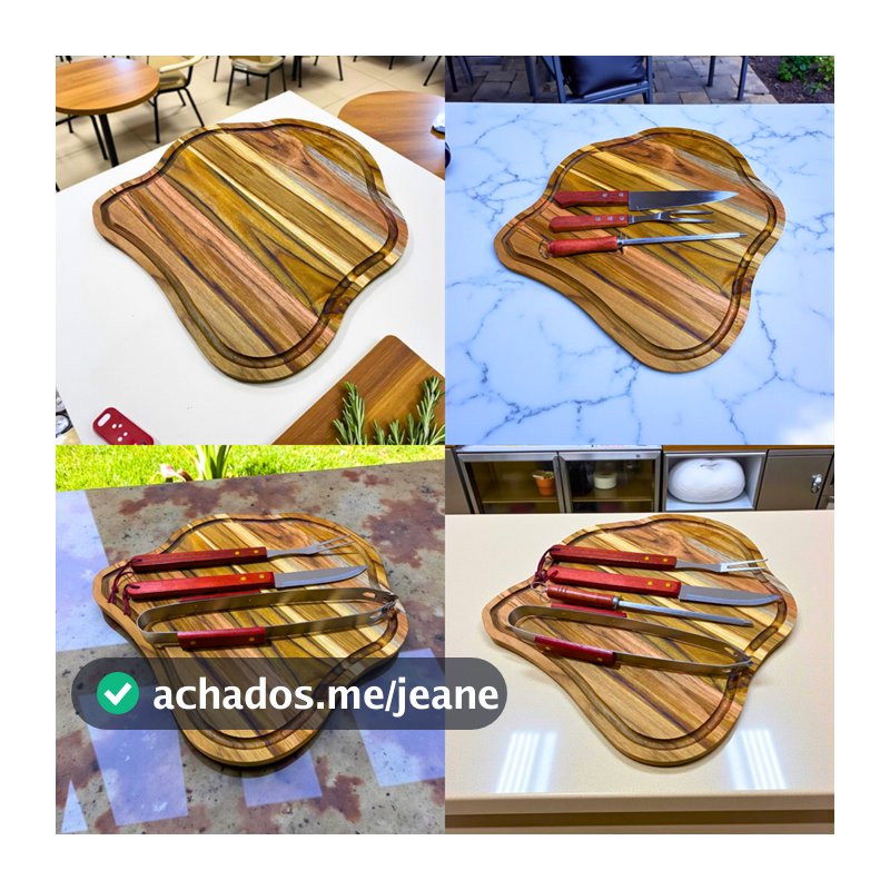 Tábua de Churrasco Grande Rústica Premium – Com Opções de Kits Com Utensilios, Escolha o Seu