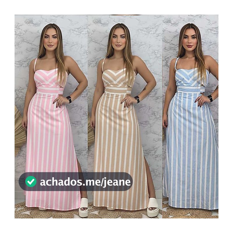 Vestido Listras Liane Super Tendência