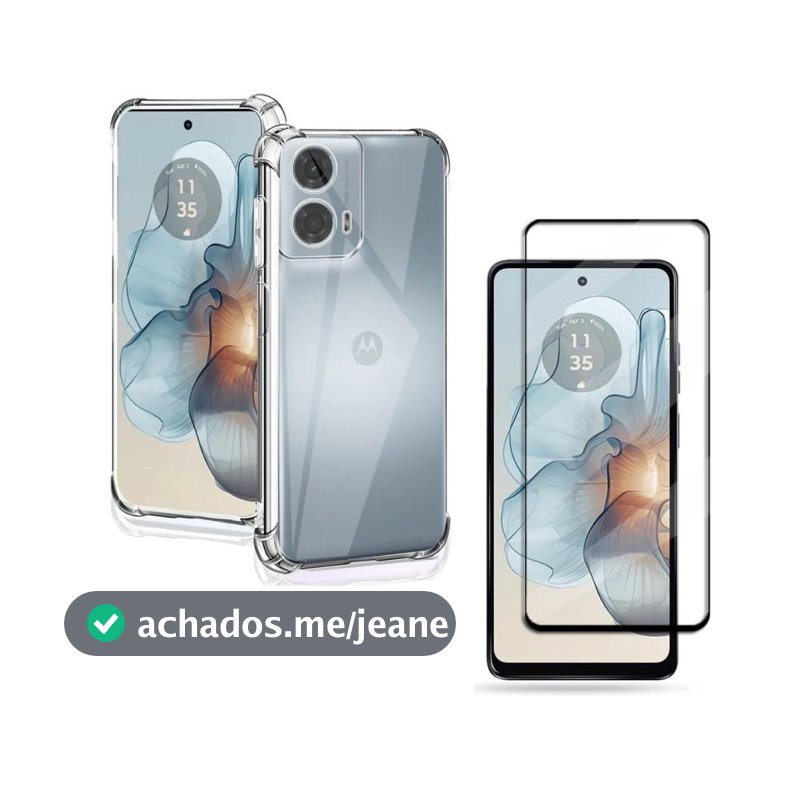 Capa Case Capinha Anti Impacto Para Motorola Moto G35 + Película 3D Vidro Temperado