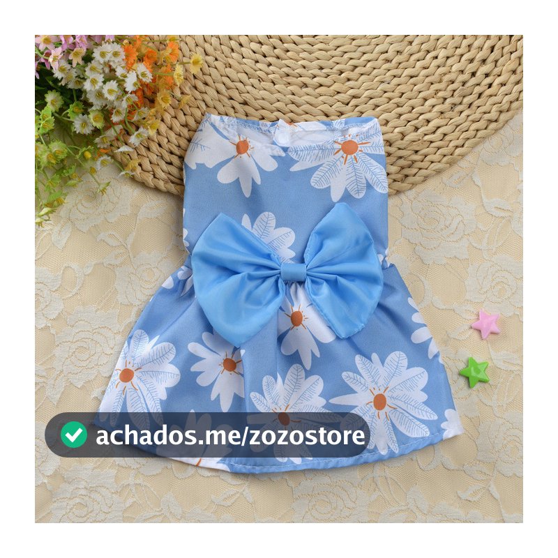 2025 Primavera/Verão Novo Vestido Floral De Princesa Para Cachorro Pequeno , Adequado Pelúcia E Gatos , Saia Adorável An