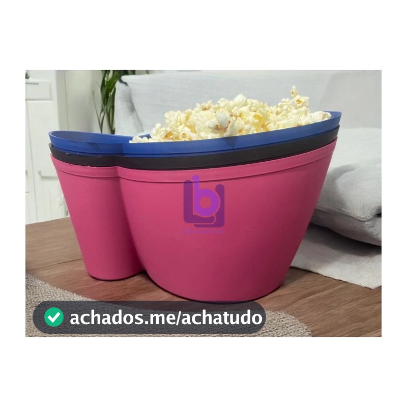 Kit 20 baldes de pipoca plástico coloridos com porta copo cores cinema cineminha
