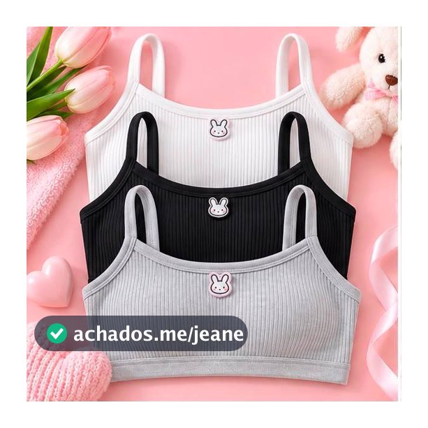 Sutiã Top De Dupla Camada Para Adolescentes/Meninas De 10-16 Anos