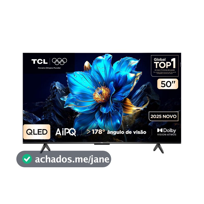 Smart TV 50 50P7K 4K QLED UHD 60Hz com Sistema Operacional Google TV TCL