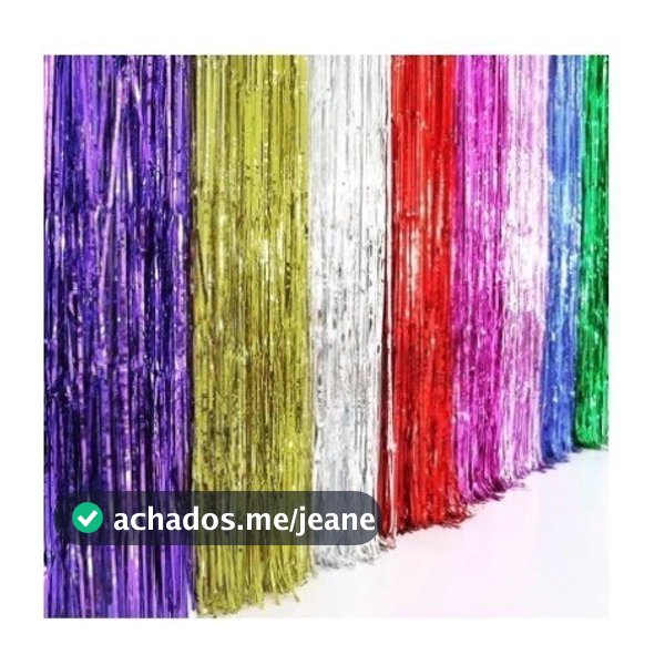 Cortina Metalizado para Festa Painel Decoração 1mx2m Fita Metalizada Várias Cores