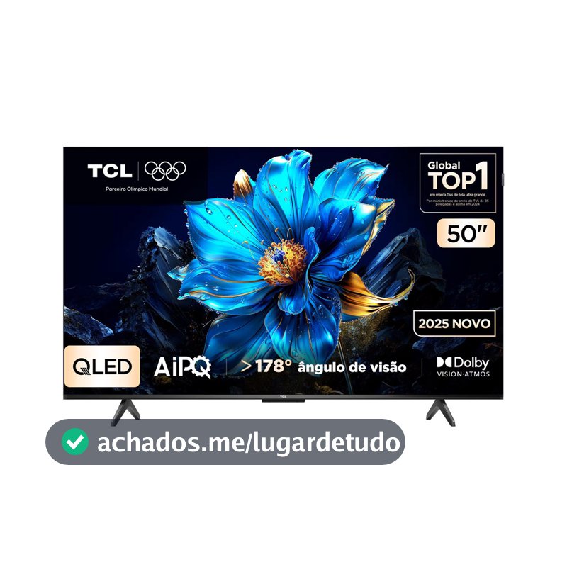 Smart TV 50 50P7K 4K QLED UHD 60Hz com Sistema Operacional Google TV TCL