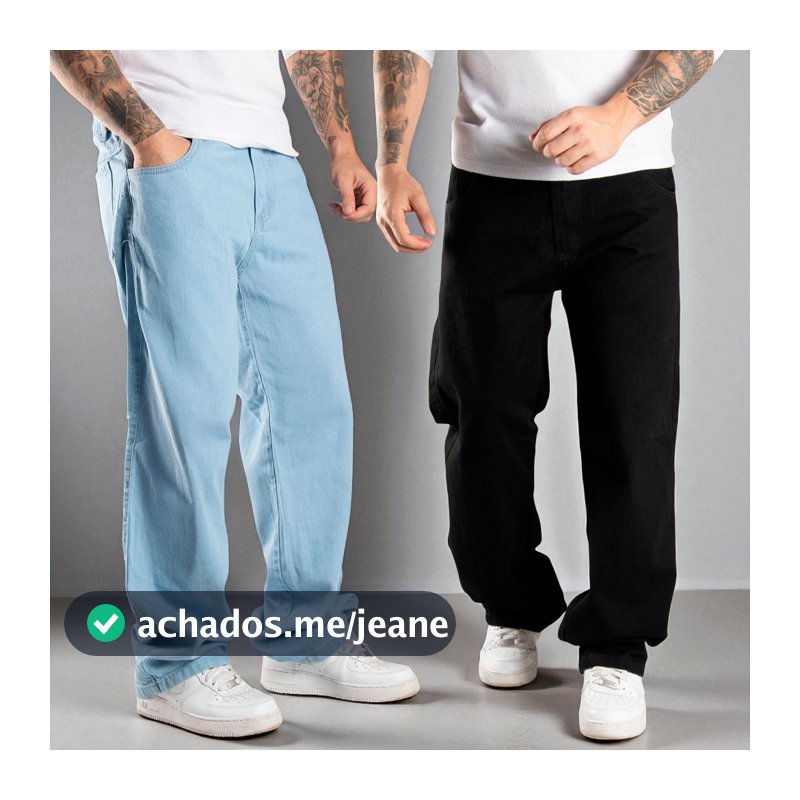 Kit 2 Calça Bag Larga Balão Estilo Skatista Carpenter Streetwear Premium Estilosa