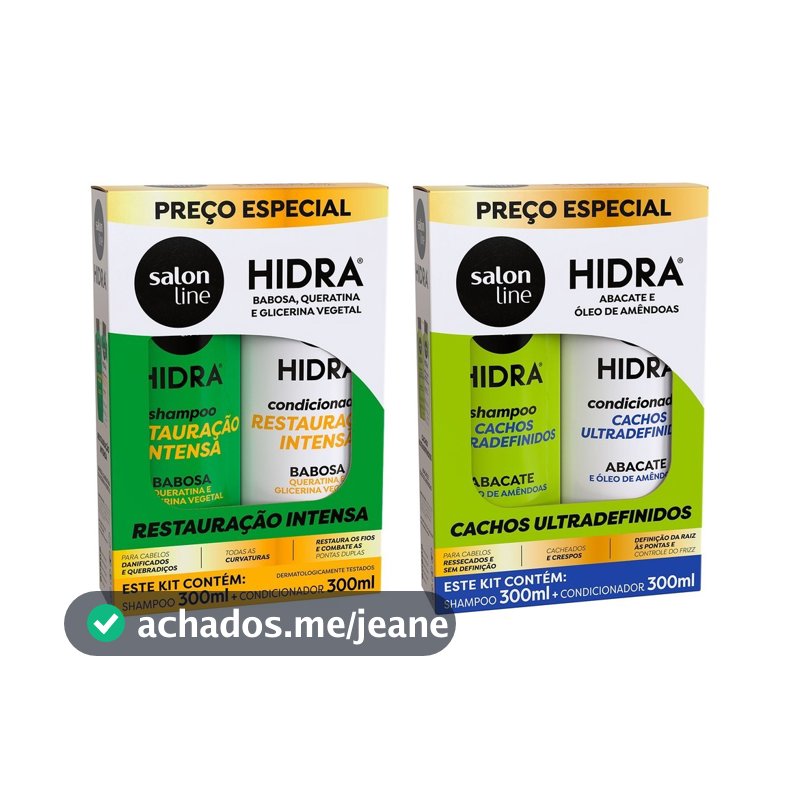 Kit Hidra Restaura e Define Cachos e Crespos Salon Line