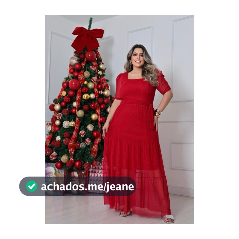 VESTIDO PLUS LISO PARA O NATAL