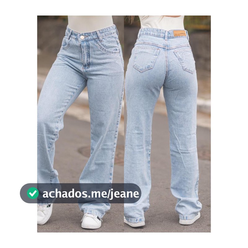 Calça Jeans Wide Leg Feminina Reta Moderna Confortável Estilo Clássico Atemporal