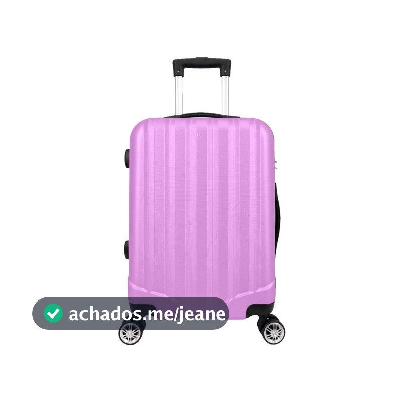 Mala de Bordo ABS 4 Rodas Adventure Fortt Rosa - MAB01-RA