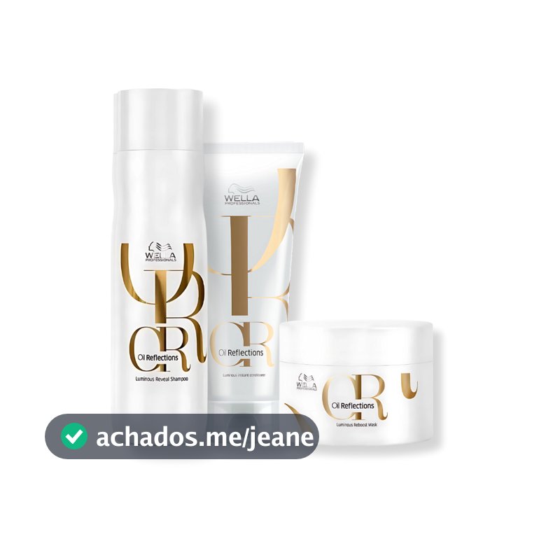 Kit Wella - Shampoo 250ml , Condicionador 200ml e Máscara 150g Oil Reflections