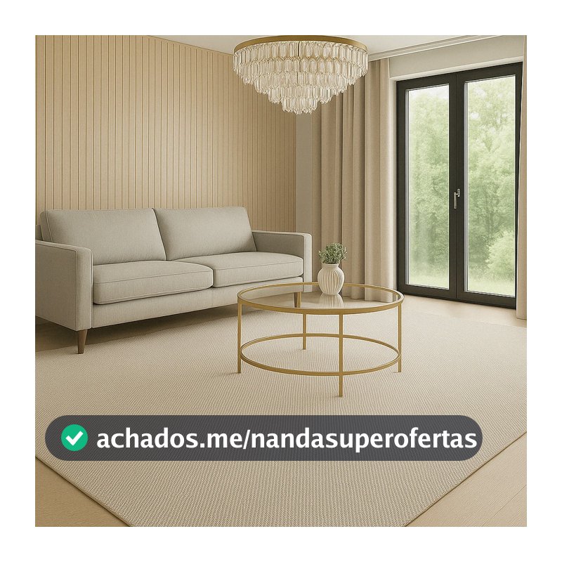 Tapete Grande 3,00 M X 2,00 M Navalhado Bege Sala Quarto Escritório Moderno Elegante Antiderrapante