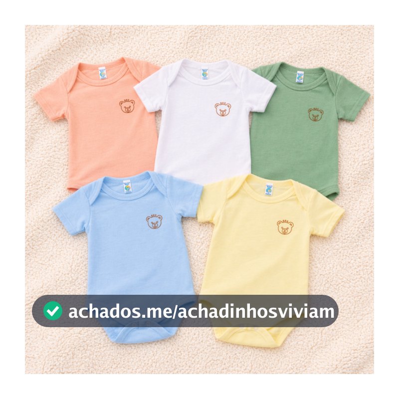 Body Bebê Manga Curta Estampado Kit 5 Menino Menina Confortável Várias Cores