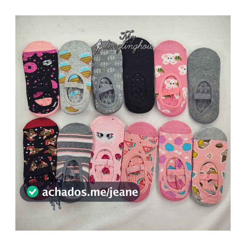 meia feminina adulto Meia Sapatilha Antiderrapante Pilates Yoga Feminina meia ioga tamho:35-40/608