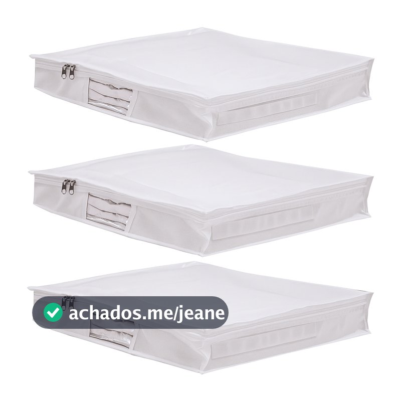Kit 3 Saco Organizador Capa Protetora Multiuso Rouparia Roupas Cobertor Toalhas Cama Mesa Banho