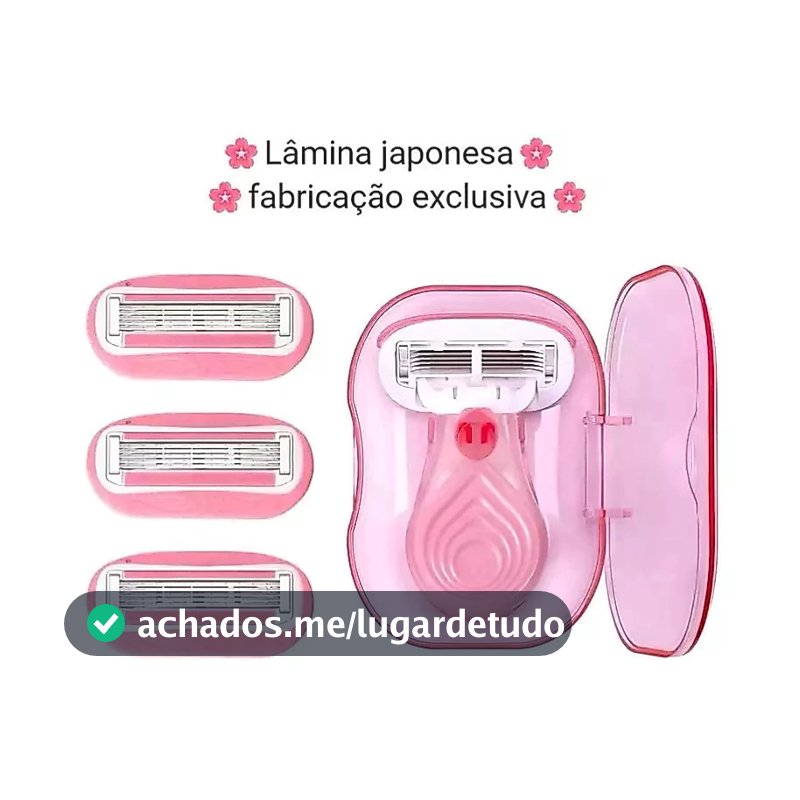 Navalha Feminina Mini Lâmina De Viagem Aloe Vera 3 Lâminas , Kit Básico De Pele Lisa