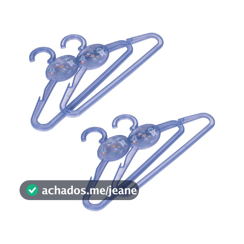 Conjunto 4 Cabides Infantil Decorado - Plasútil