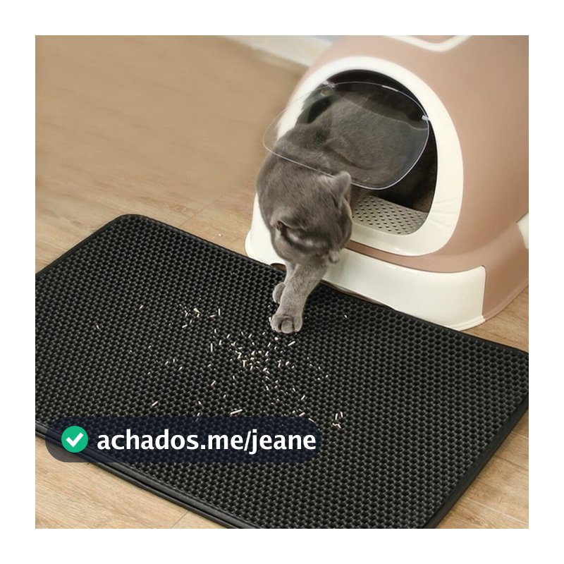 Tapete Higiênico EVA Coletor de Areia Para Gato Lavável Dupla Camada